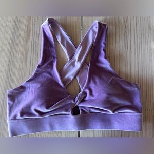 Fabletics Oasis Twist Velour Sports Bra -M